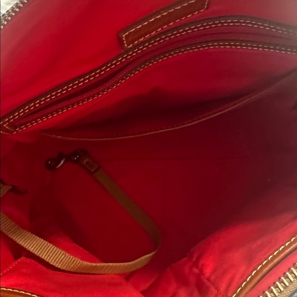 Dooney & Bourke Black and Tan Leather Satchel - Picture 7 of 9